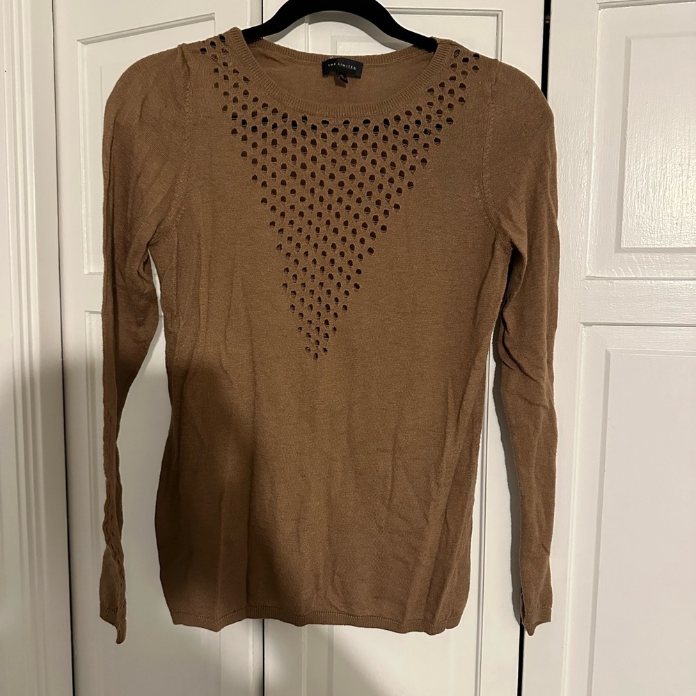 The Limited Brown Long Sleeve Knit Top